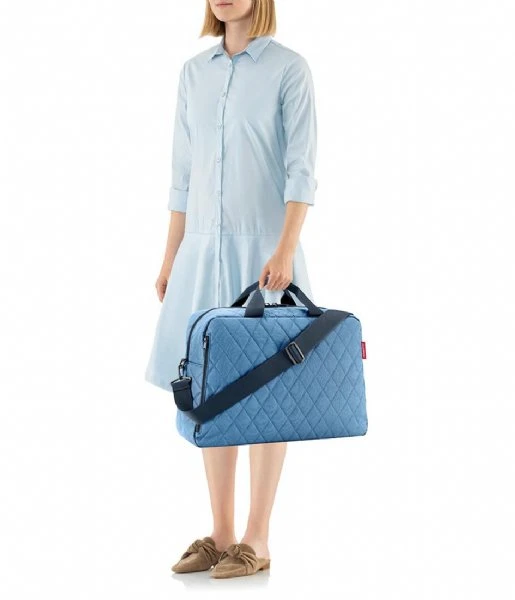 Reisenthel Duffelbag Medium Rhombus Blue - Afbeelding 5