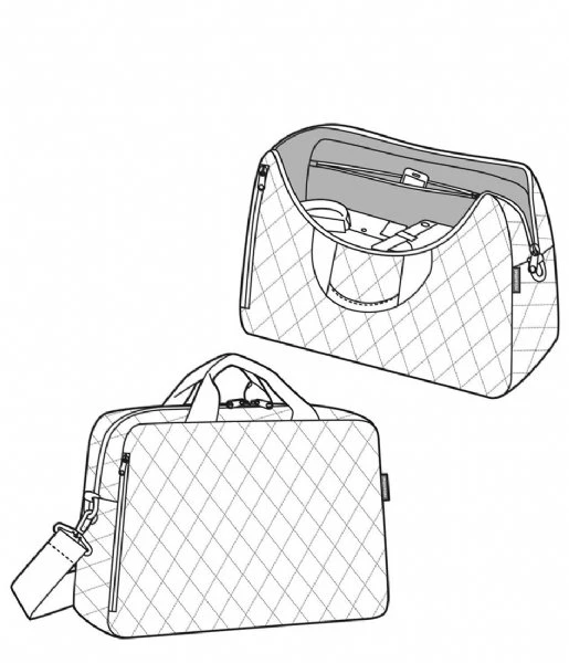 Reisenthel Duffelbag Medium Rhombus Blue - Afbeelding 6